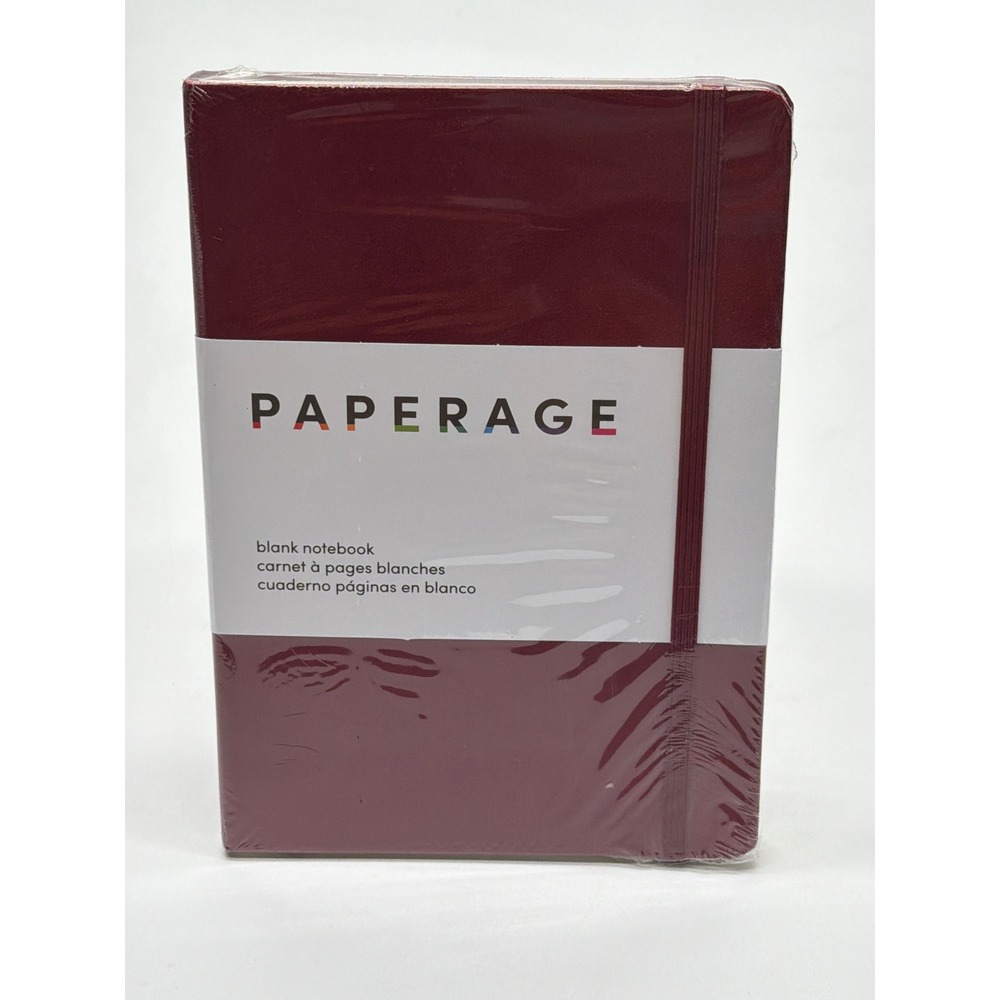 Paperage Blank Notebook Burgundy Red 160 Pages 5.6x8 Hardcover Journal 88018 NEW